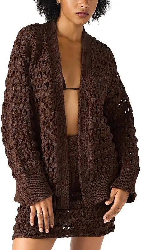 CROCHET CARDIGAN CHOCOLATE