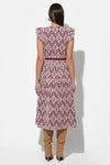 ANELL HALTER EMBROIDERED DRESS MAGENTA