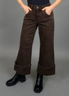 CARLA STRETCH TWILL CUFF PANT JAVA BROWN