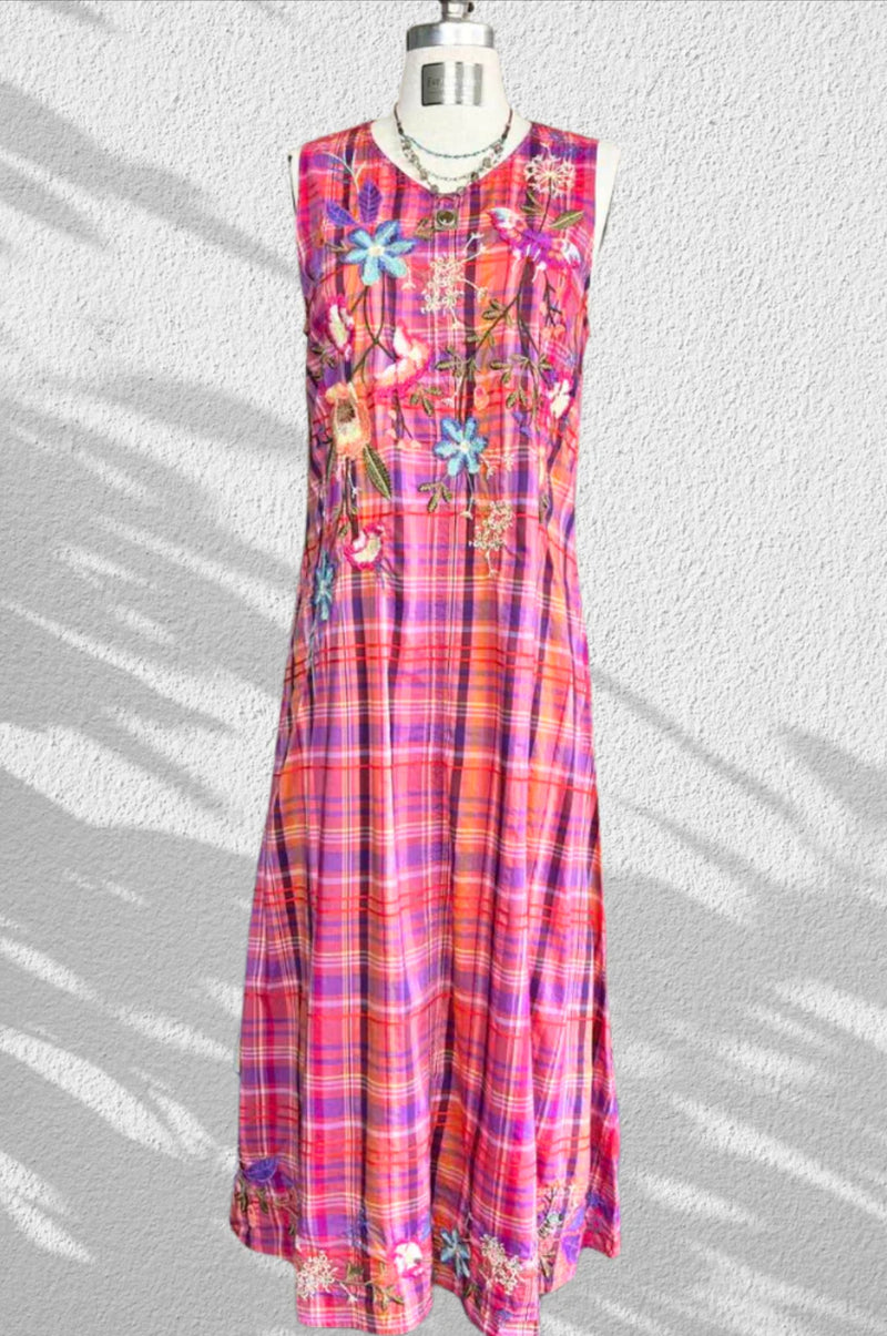 NILA MAXI DRESS PLAID