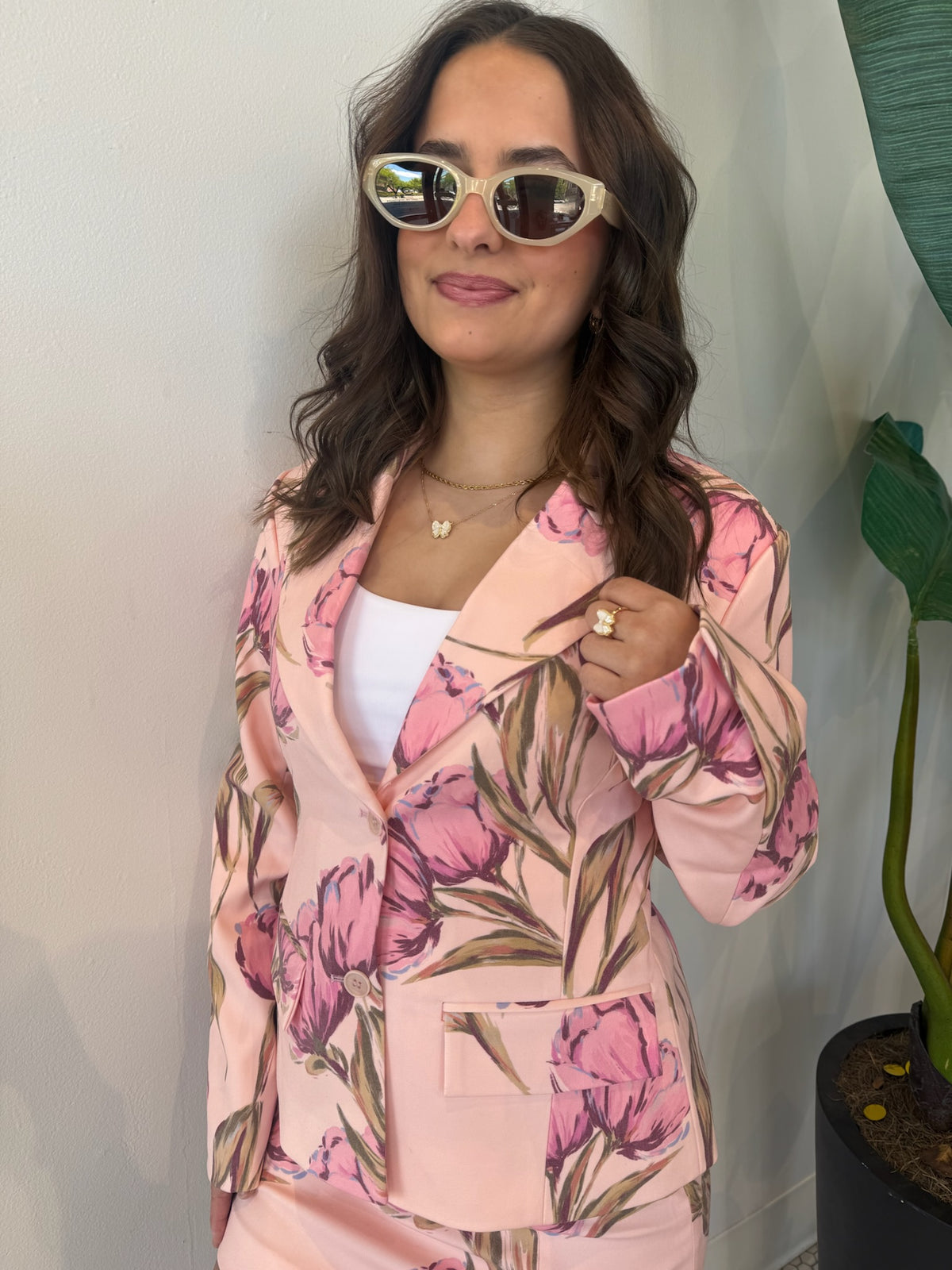 REGINA BLAZER ROESETTE PINK