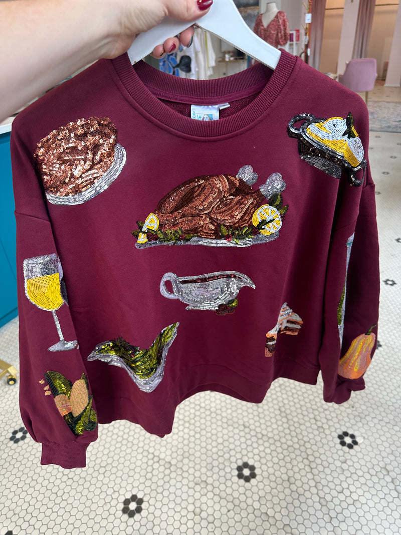 MAROON QUEEN OF TURKEY SWEATSHIRT