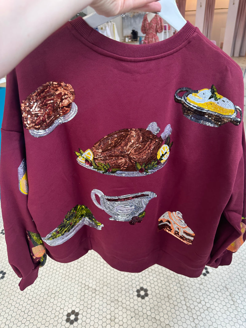 MAROON QUEEN OF TURKEY SWEATSHIRT