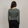 ROXI CREWNECK TOP DK IVY