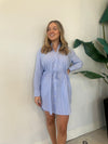 HARMONY OXFORD WHITE STRIPE DRESS