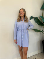 HARMONY OXFORD WHITE STRIPE DRESS