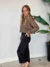 CARLA STRETCH TWILL CUFF PANT BLACK