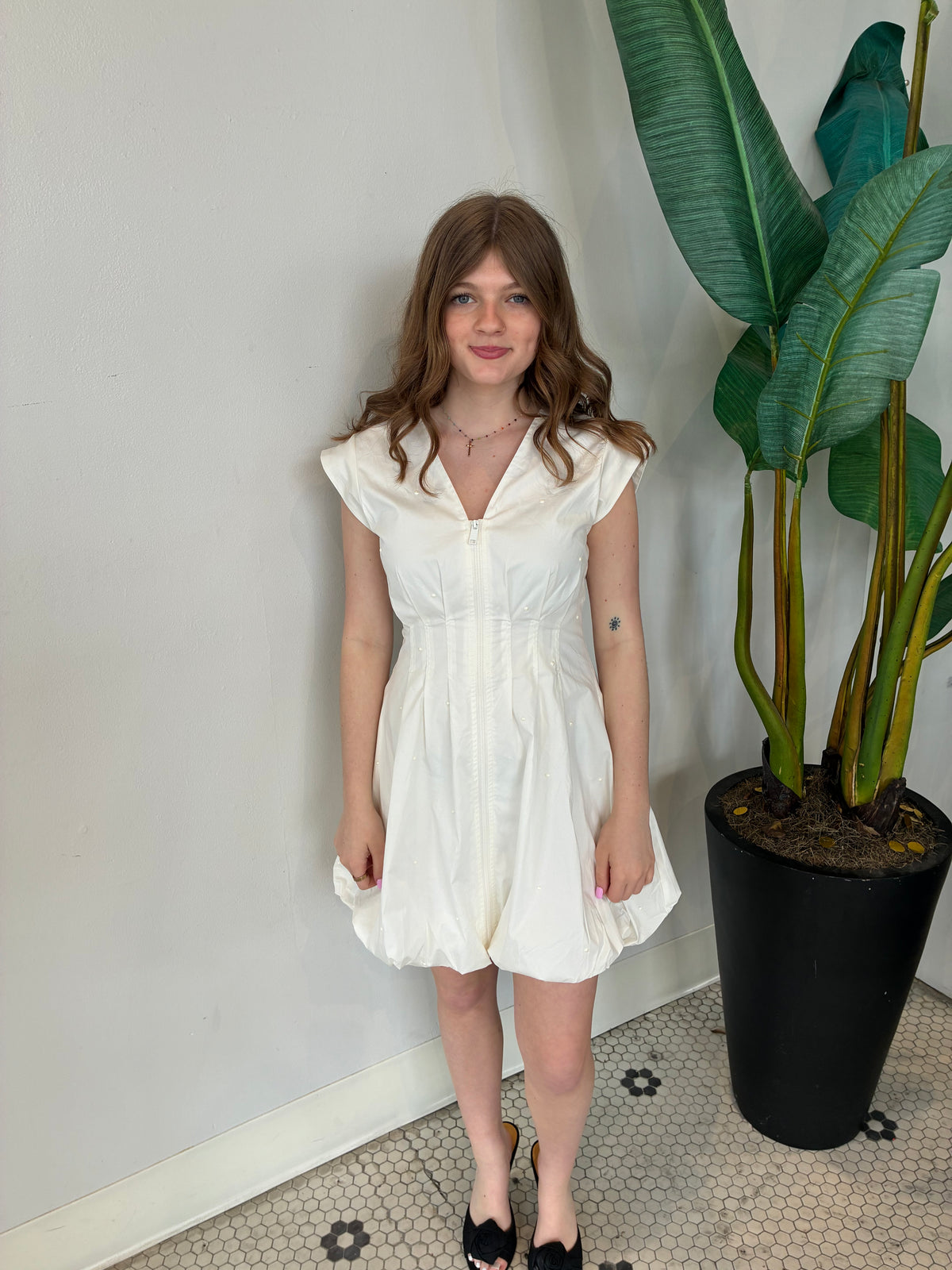 GALE DRESS ANTIQUE WHITE