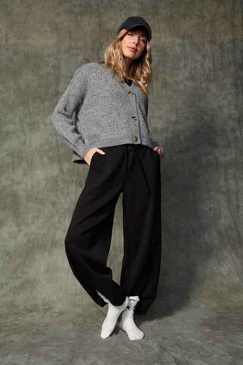 SUMIRE VNECK CARDIGAN DARK GREY