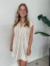 MINNA STRIPE MINI DRESS SEA SALT