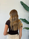 ROXI SS TOP DARK WALNUT
