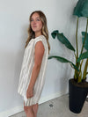 MINNA STRIPE MINI DRESS SEA SALT