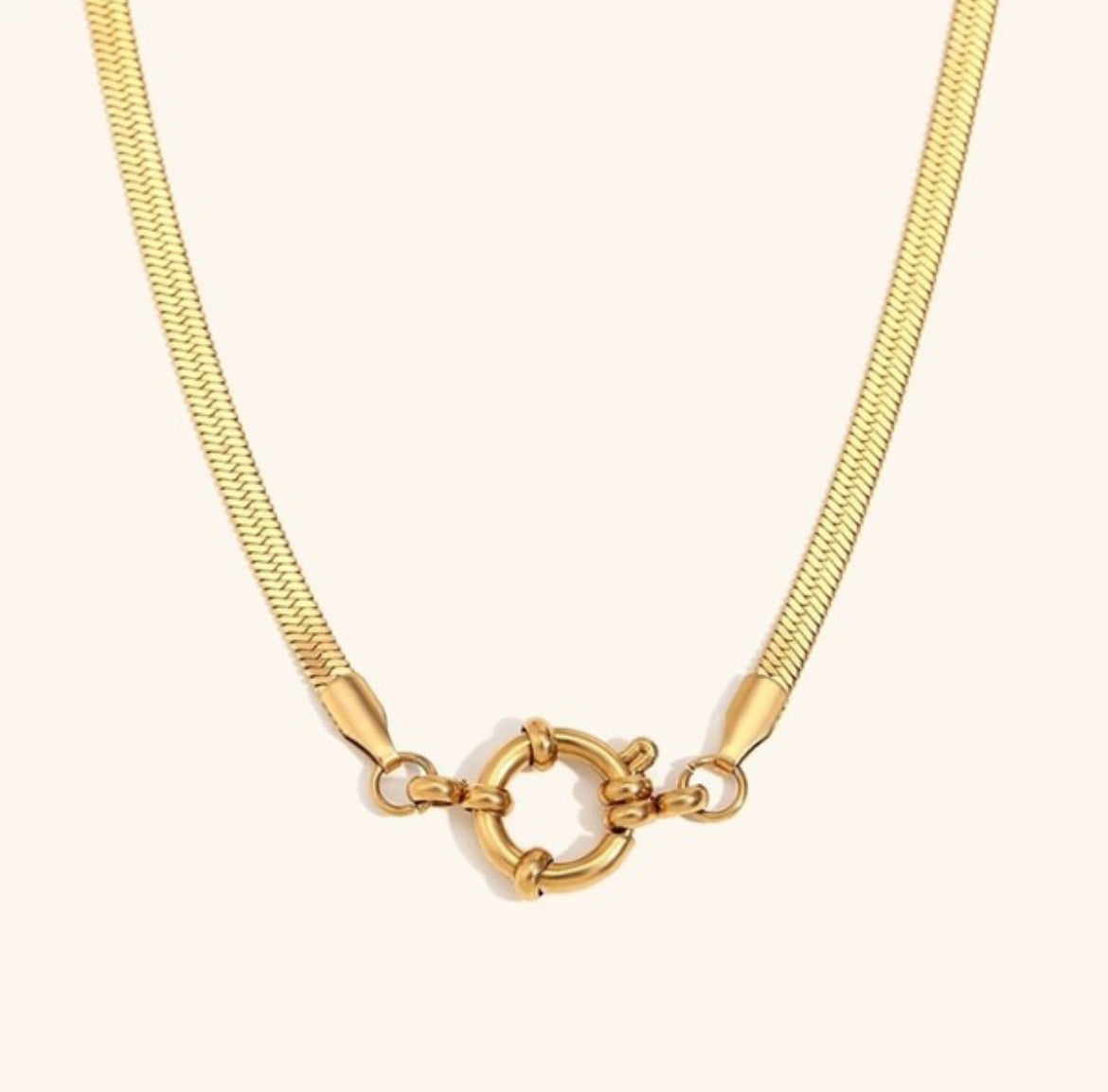 CHAIN NECKLACE GOLD HERRINGBONE