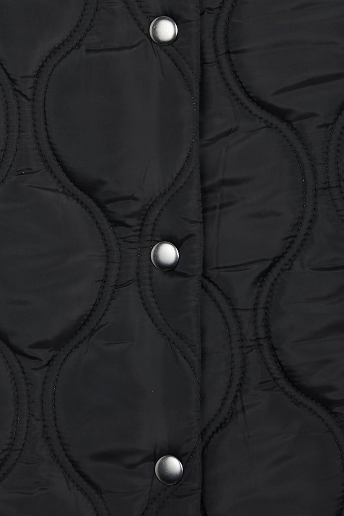 BLACK QUILTED SKIRT