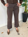 CARLA STRETCH TWILL CUFF PANT JAVA BROWN