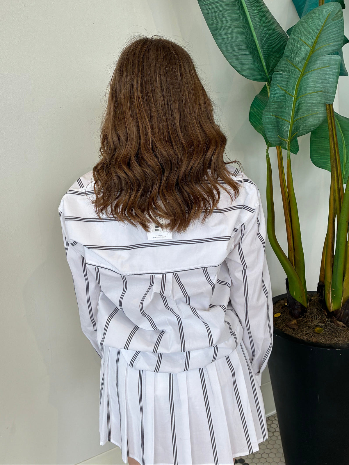 WEDGE PLEATED SKORT WHITE