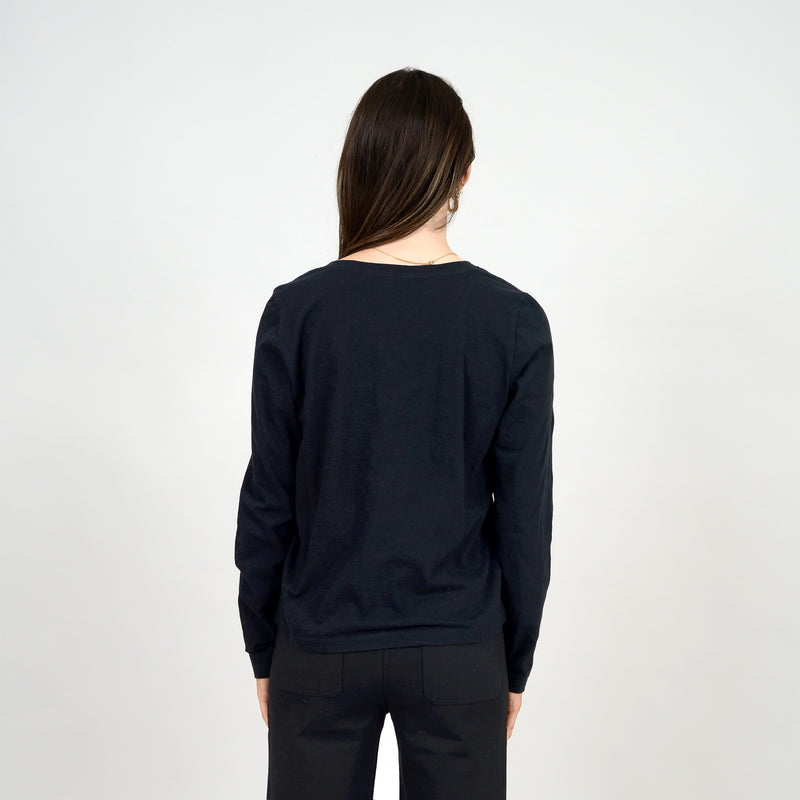 VANNA VNECK LONGSLEEVE BLACK
