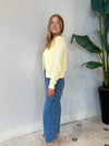 ASTRAEA LONG SLEEVE CREW NECK CARDIGAN DOUBLE CREAM