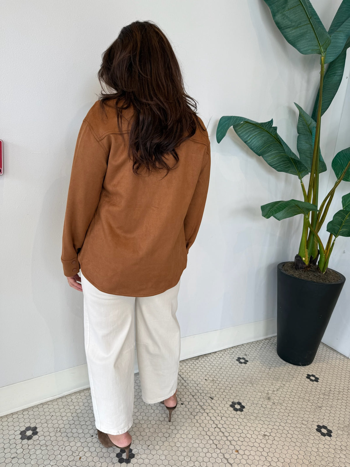 ALISHA BUTTON UP COGNAC