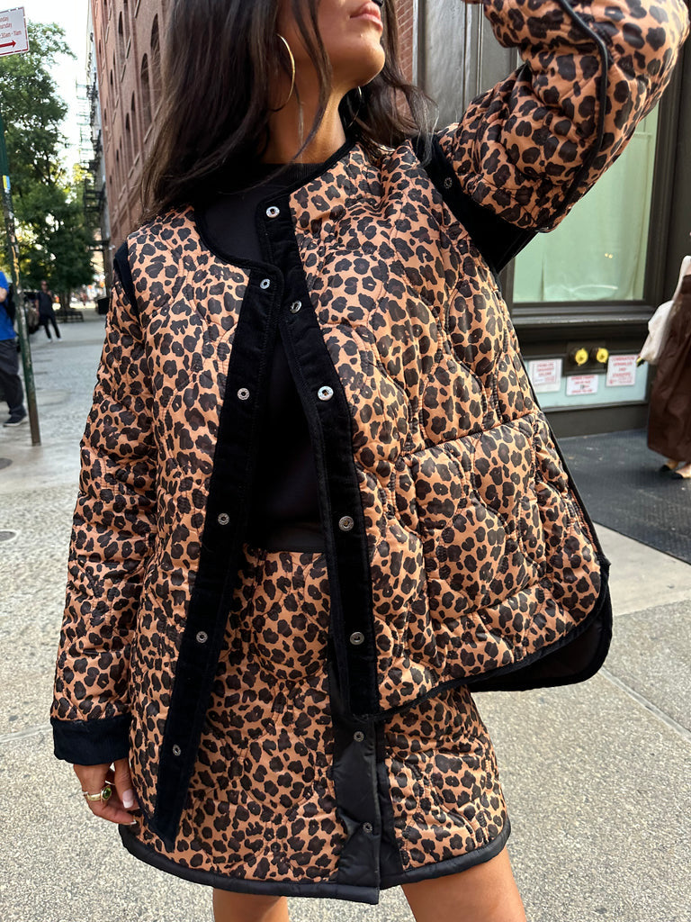 BLACK AND LEOPARD MULTI-WEAR JACKET