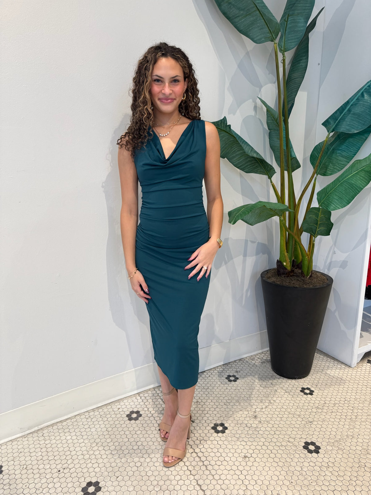 KALINA DRESS MIDNIGHT TEAL