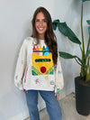 BEIGE MULTI CRAYON & DOODLE SWEATSHIRT