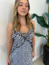 ADALINA NAVY POLKA DOT DRESS