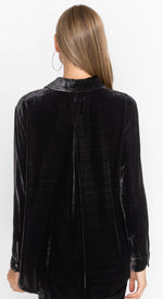 SIDONIA VELVET OVERSIZED PLEAT SHIRT