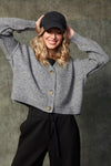 SUMIRE VNECK CARDIGAN DARK GREY