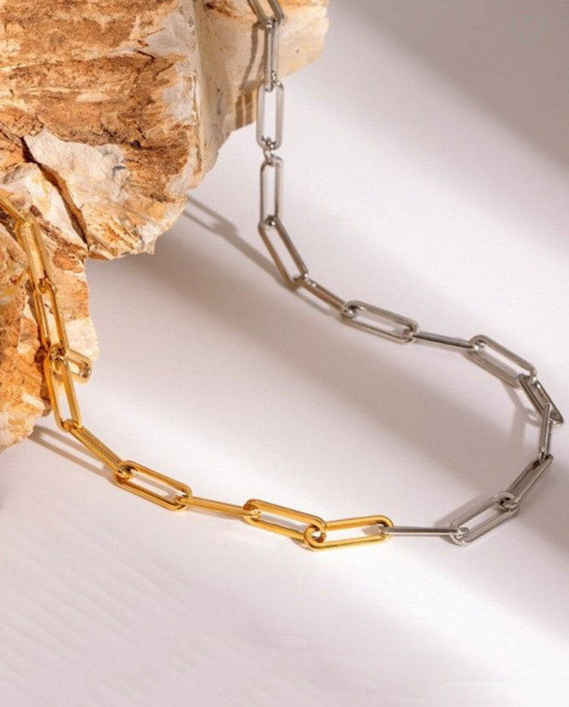 TWO TONES WATERPROOF NECKlACE