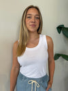 SIENNA RIB TANK WHITE