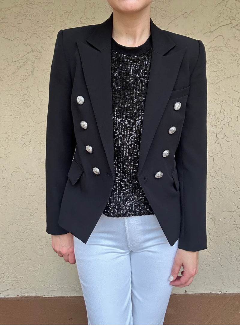 BLACK SEQUIN TOP