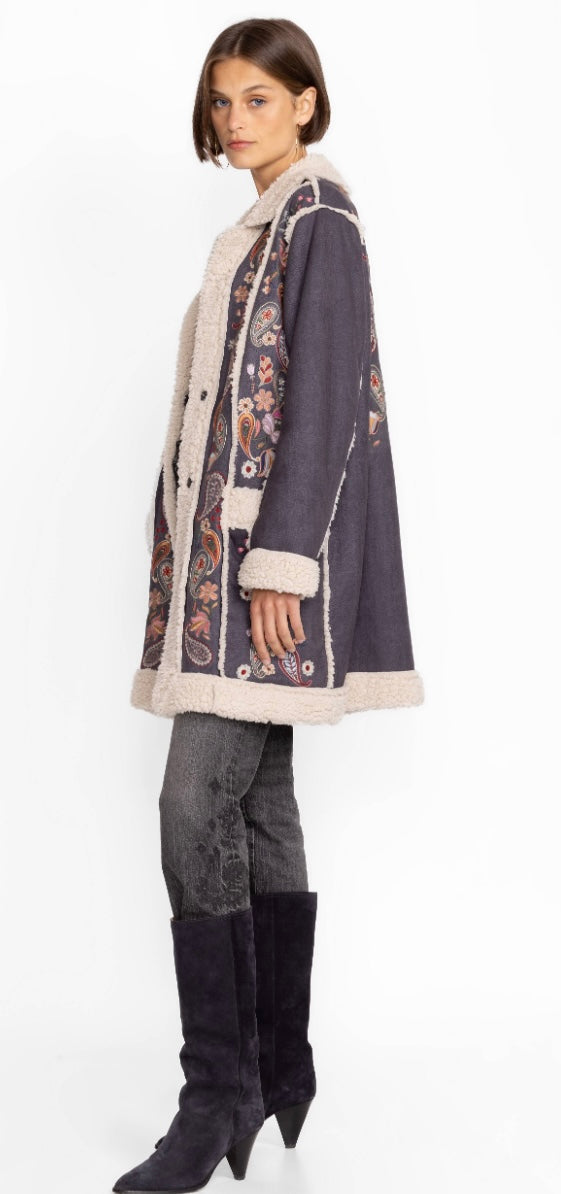 LORI SUEDE SHERPA JACKET