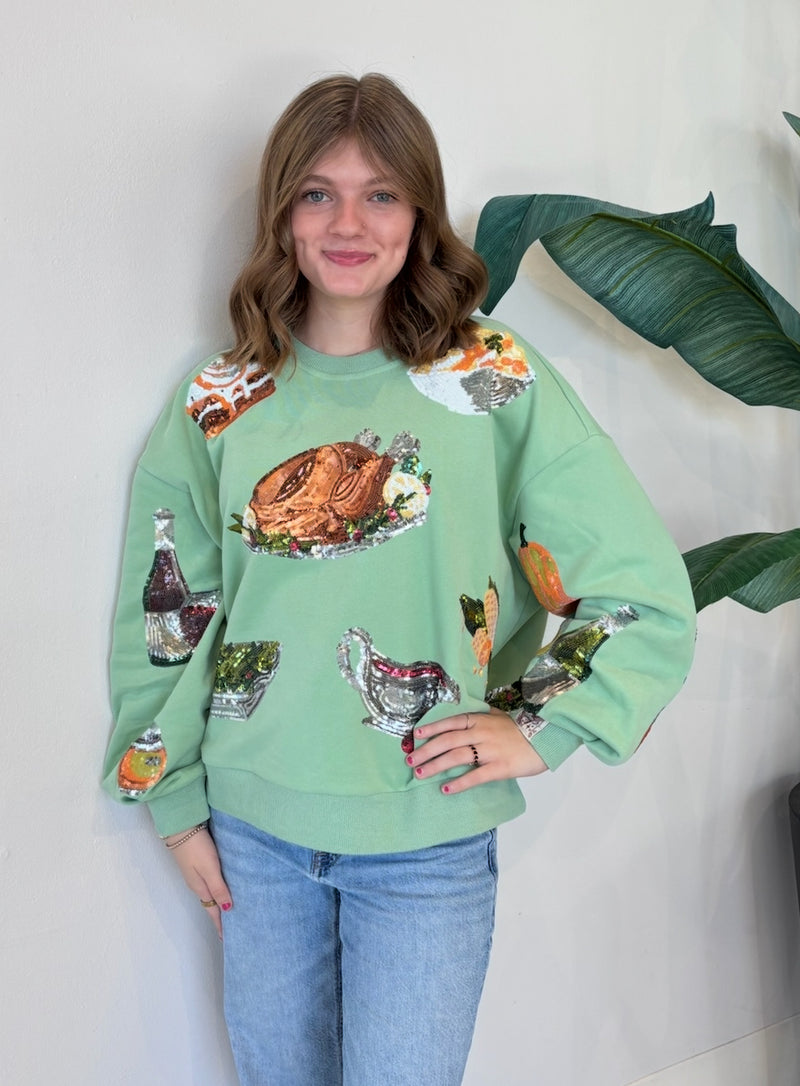 MINT QUEEN OF TURKEY SWEATSHIRT