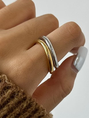 ANDREE DOUBLE TWO TONE RING - 7
