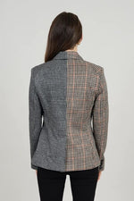 JEANNE MIX MEDIA DOUBLE BREASTED BLAZER