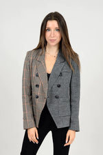 JEANNE MIX MEDIA DOUBLE BREASTED BLAZER