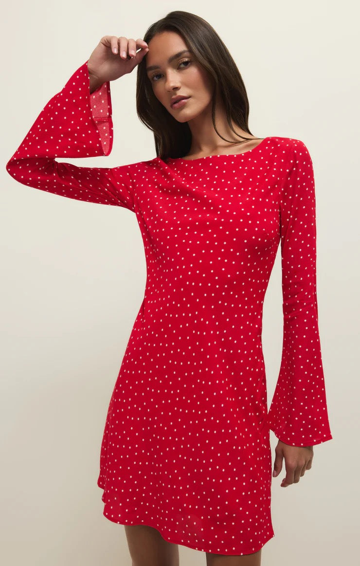 CAMPBELL DOT CREPE MINI DRESS