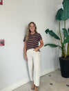 FOUNDATION STRIPE TEE SANDALWOOD