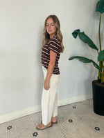 FOUNDATION STRIPE TEE SANDALWOOD