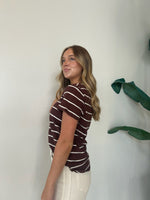FOUNDATION STRIPE TEE SANDALWOOD