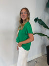 GREEN JEWELED FOOTBALL TEE
