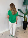 GREEN JEWELED FOOTBALL TEE