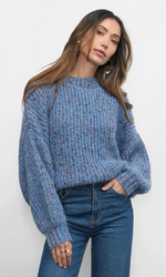 JASPER SLOUHY SPECKLED SWEATER RETRO BLUE