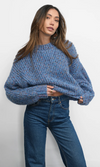 JASPER SLOUHY SPECKLED SWEATER RETRO BLUE