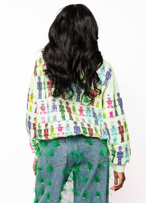 MINT MULTI NUTCRACKER SWEATSHIRT