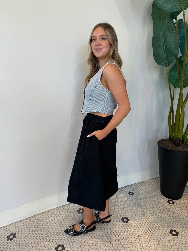 BLURRA BALLOON SKIRT BLACK