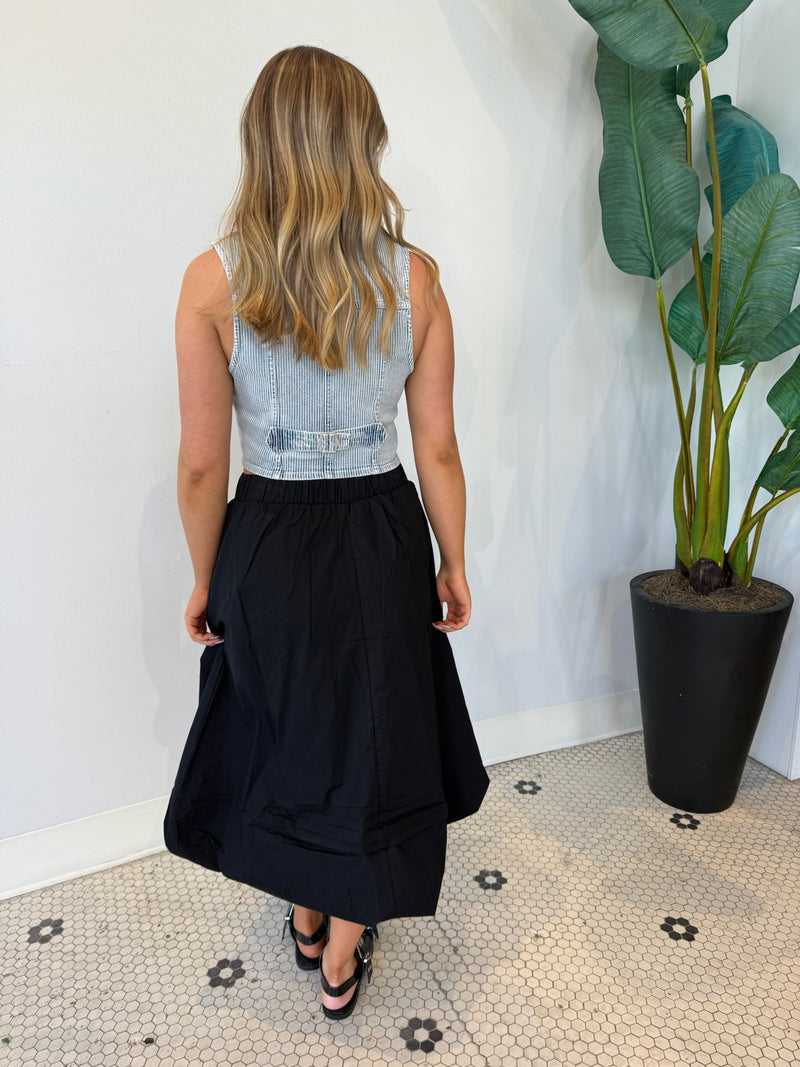 BLURRA BALLOON SKIRT BLACK
