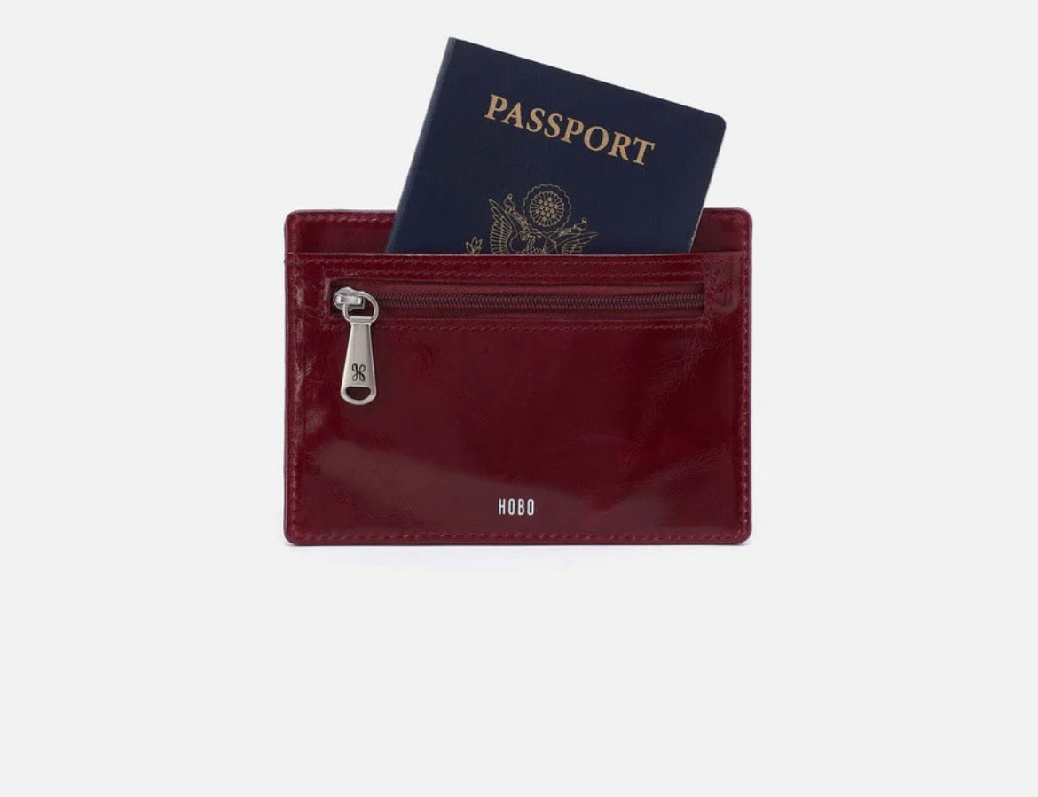 EURO SLIDE CARD CASE SADDLEBERRY