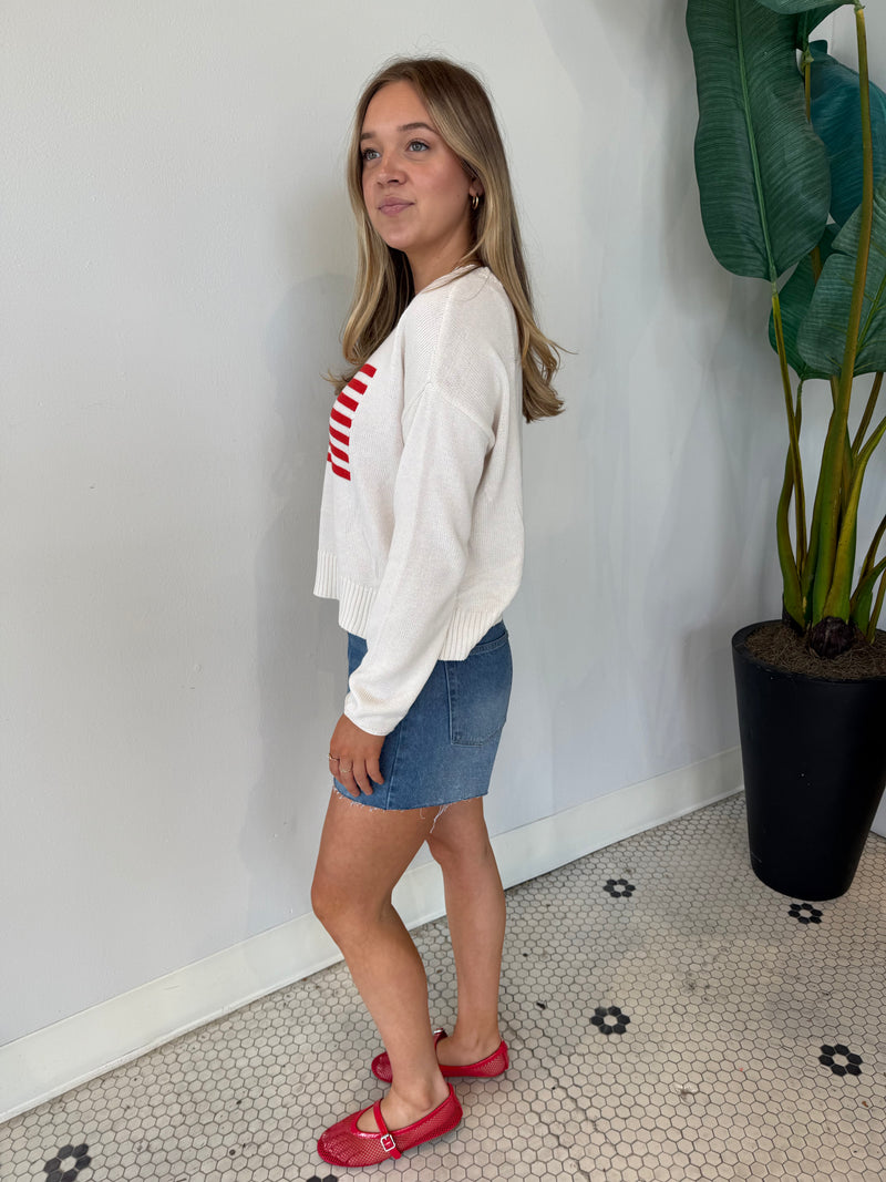 SIENNA PATRIOT SWEATER SEA SALT